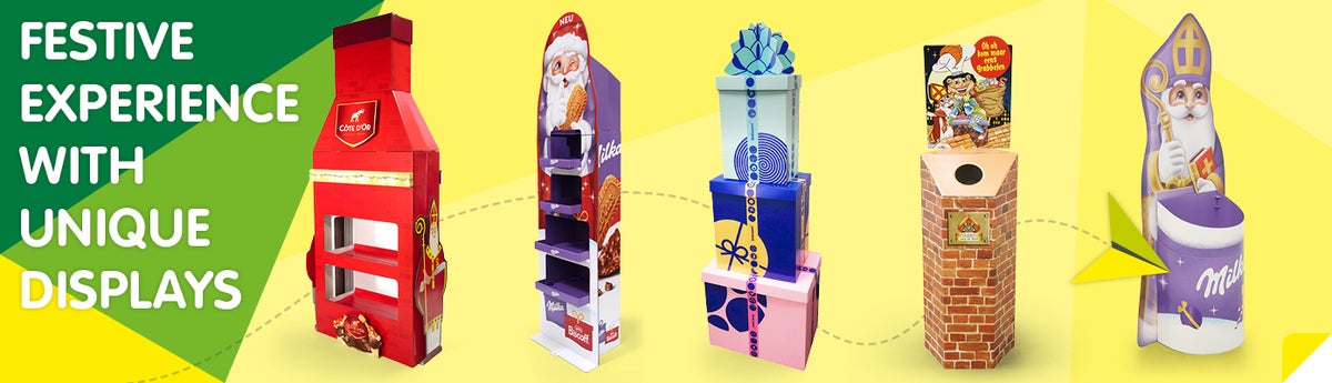 Festive experience with unique cardboard displays