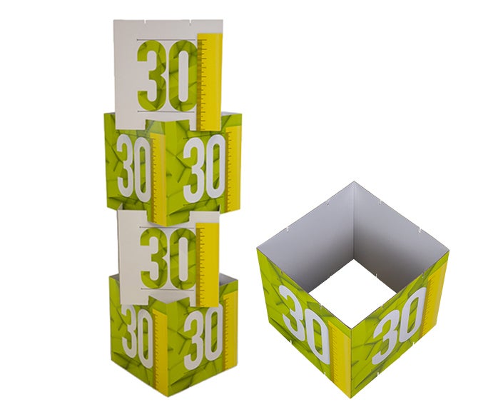 Stackable cubes open| Various sizes | Set of 4 cubes