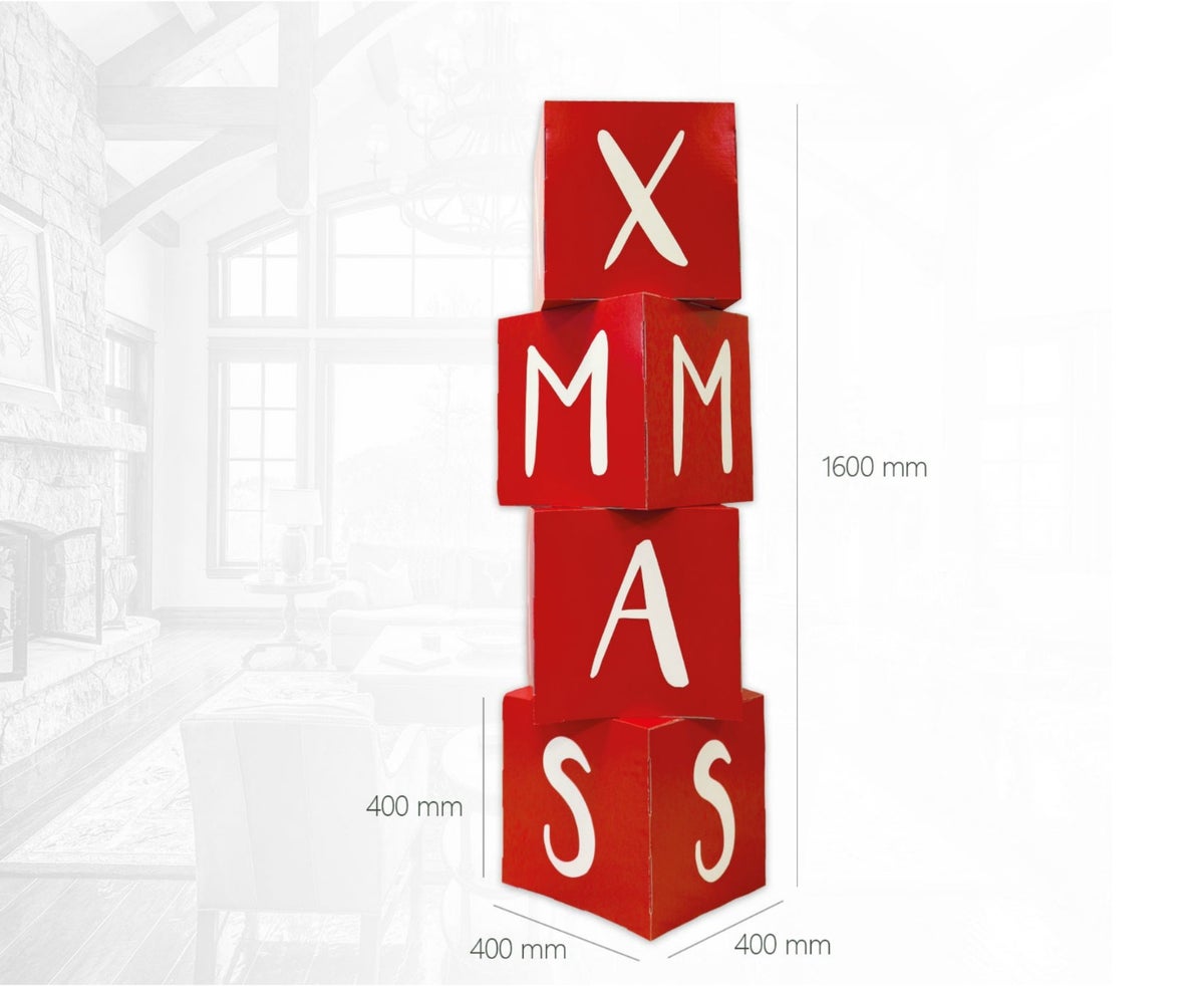 Stackable cubes XMAS | Set of 4 cubes