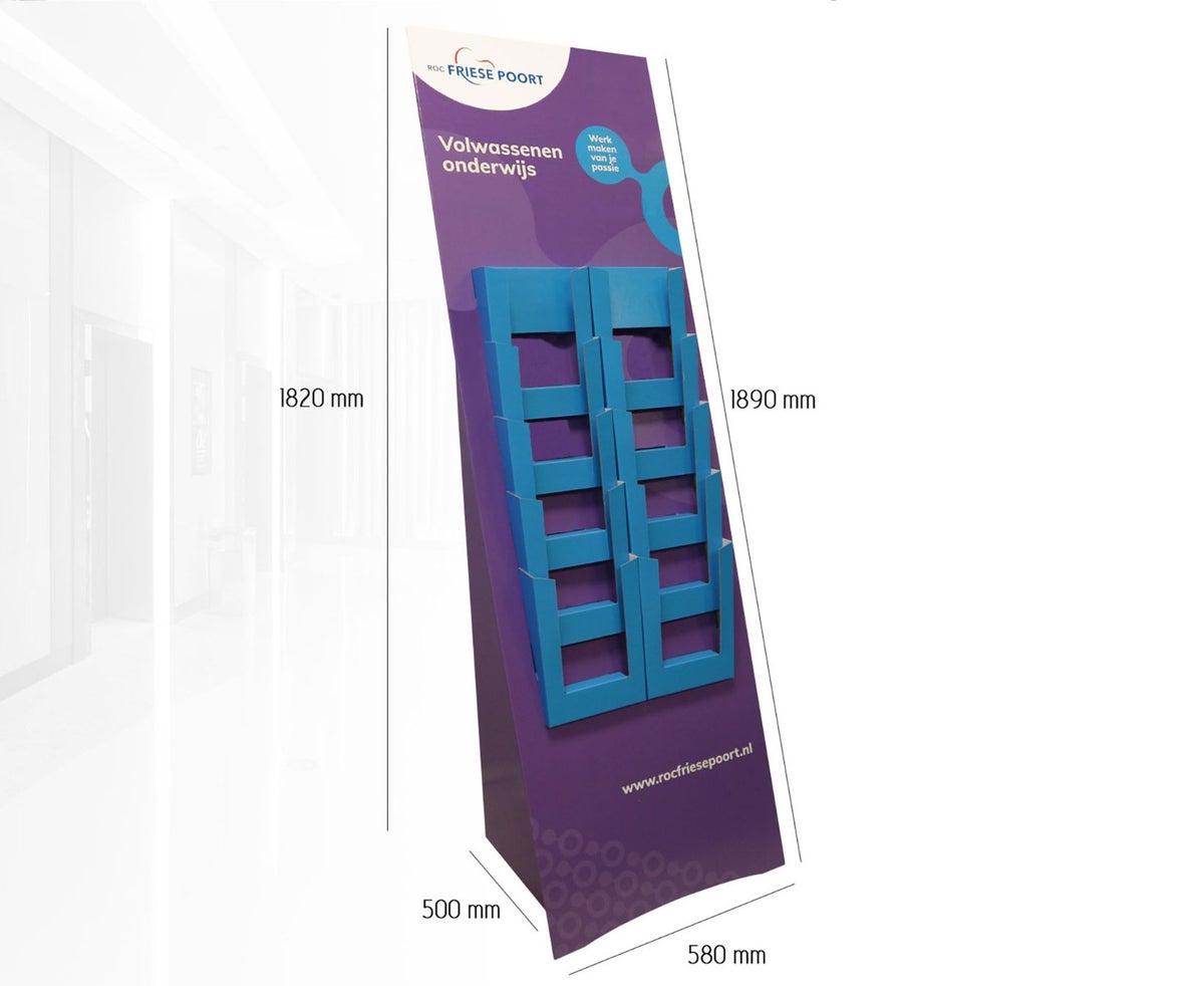 Vloerdisplay multifolder Karton Holbox Shopdirect