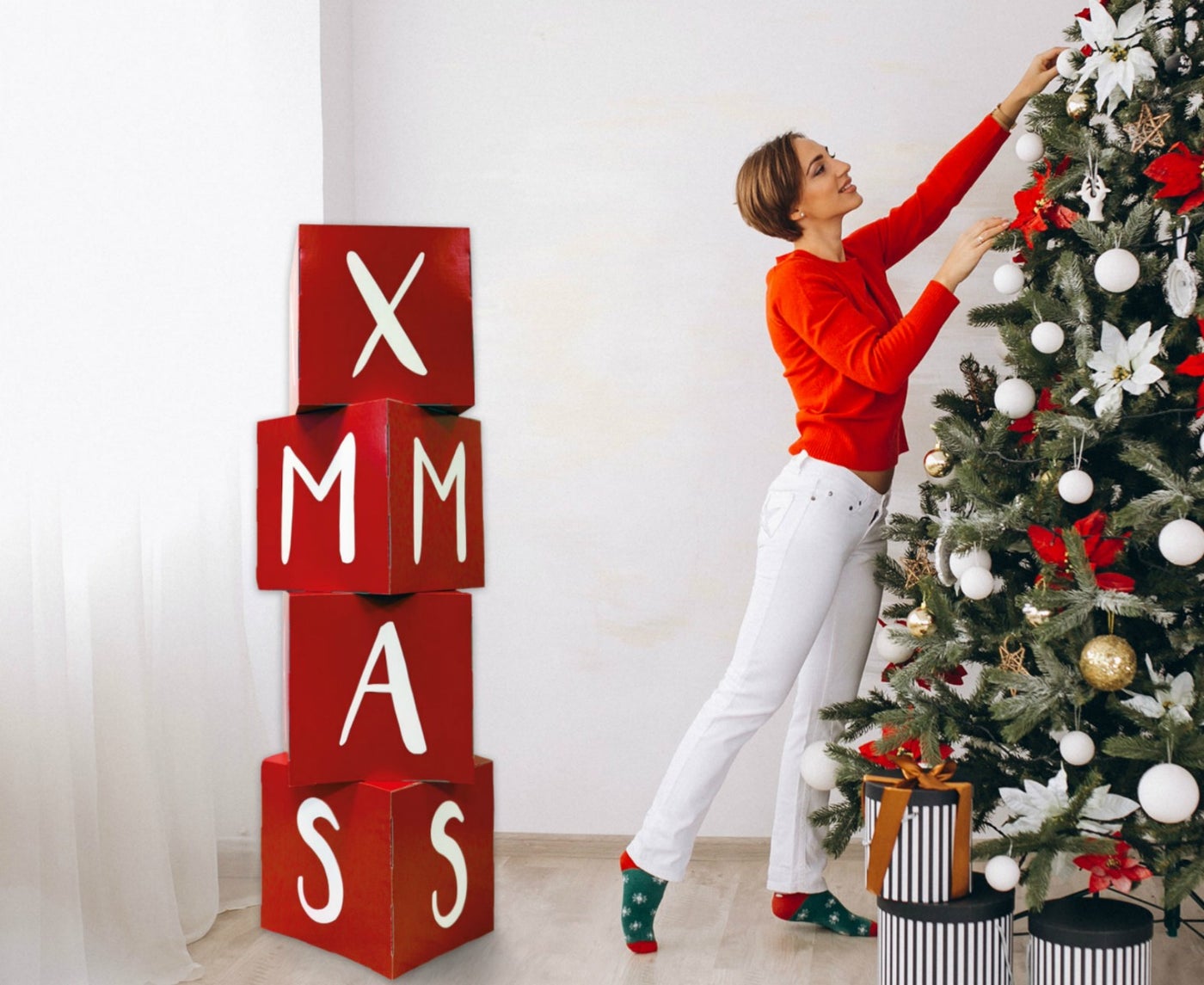 Stackable cubes XMAS | Set of 4 cubes