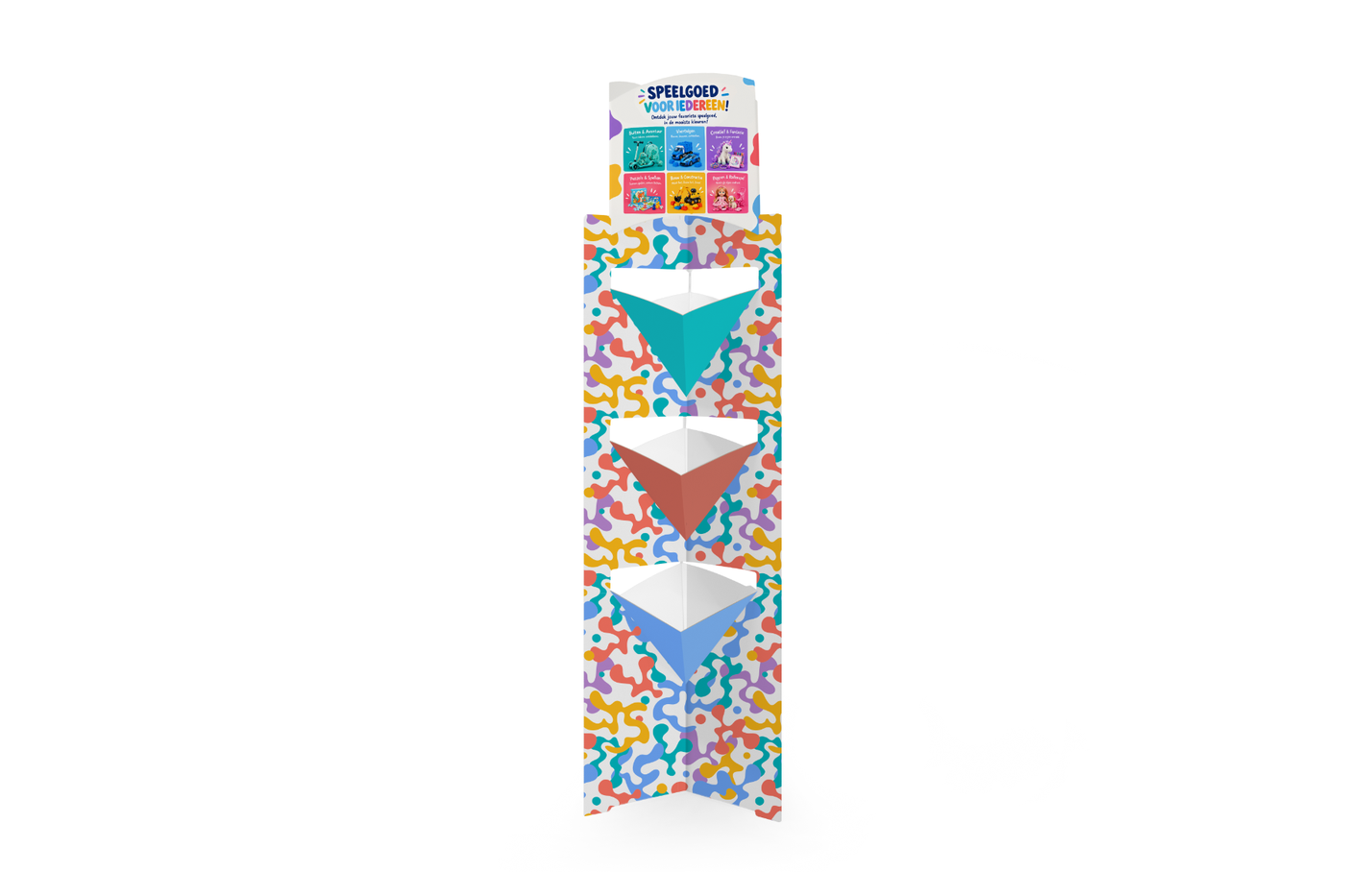 Tower Dumpbin – 3 product compartments – front view