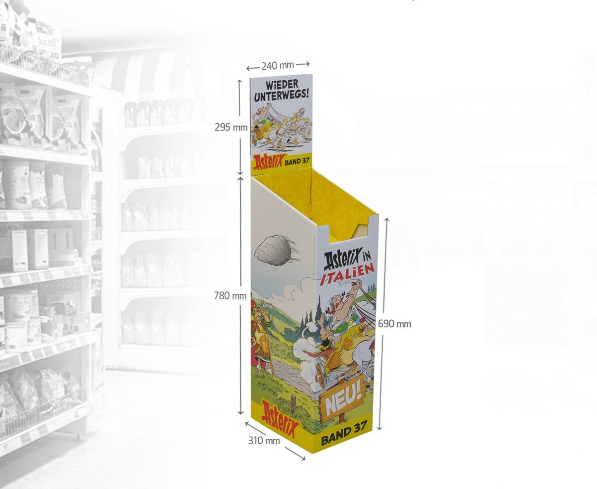 Floor displays for magazines and leaflets