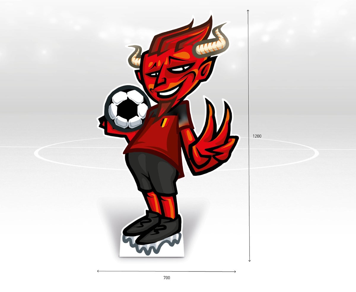 Rode Duivel, Mascotte, voetbal, België, levensgroot figuur