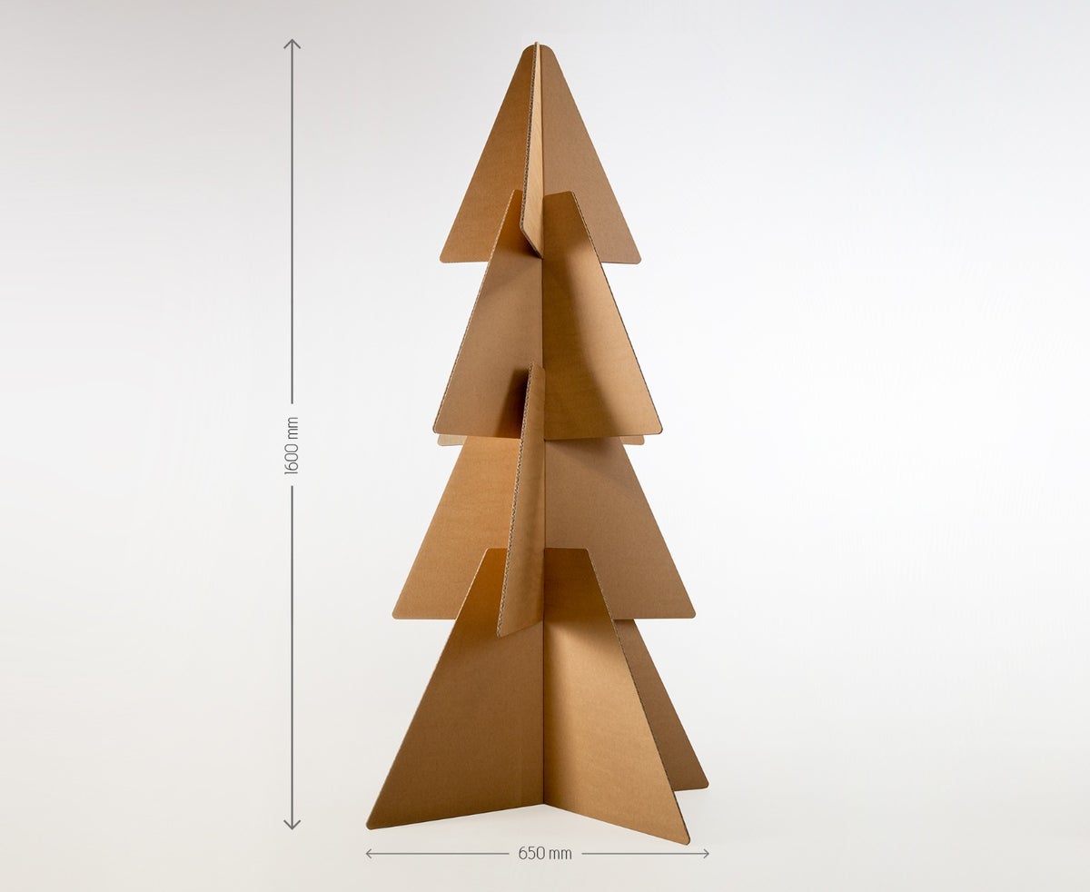 Cardboard stackable Christmas tree | 160 cm high Cardboard stackable Christmas tree | 160 cm high