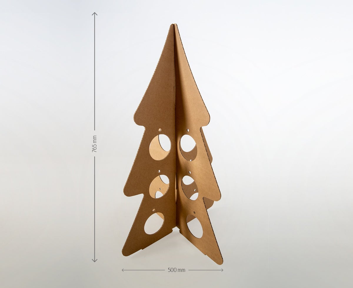 Cardboard Christmas tree | | 76,5 cm high Cardboard Christmas tree | | 76,5 cm high