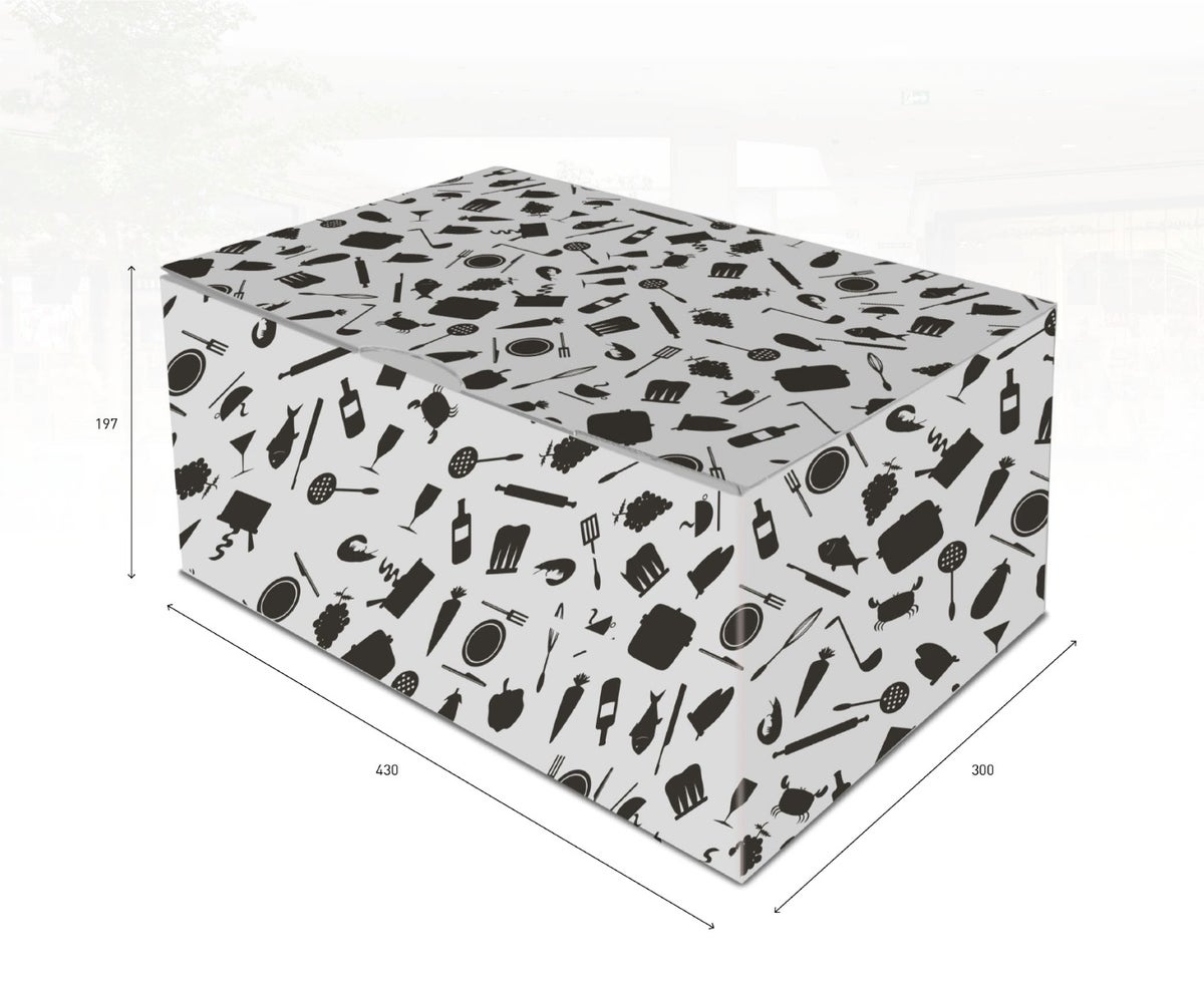 Dinerbox eigen ontwerp gemaakt van karton door Holbox
Shopdirect Dinerbox eigen ontwerp gemaakt van karton door Holbox
Shopdirect