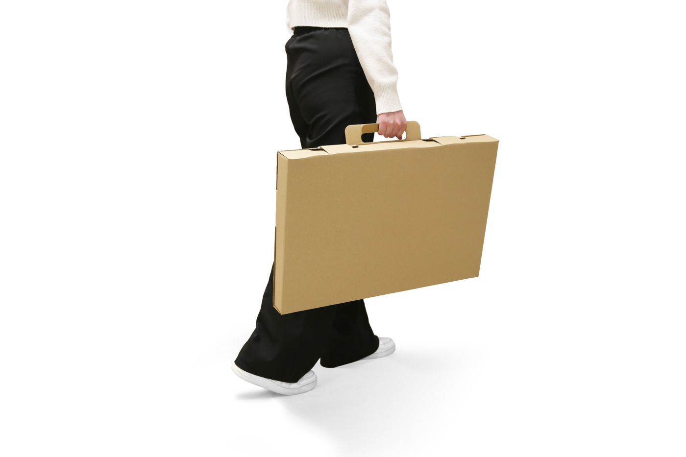 Cardboard Ellipse Display 500 x 1540 – carrying the box Cardboard Ellipse Display 500 x 1540 – carrying the box