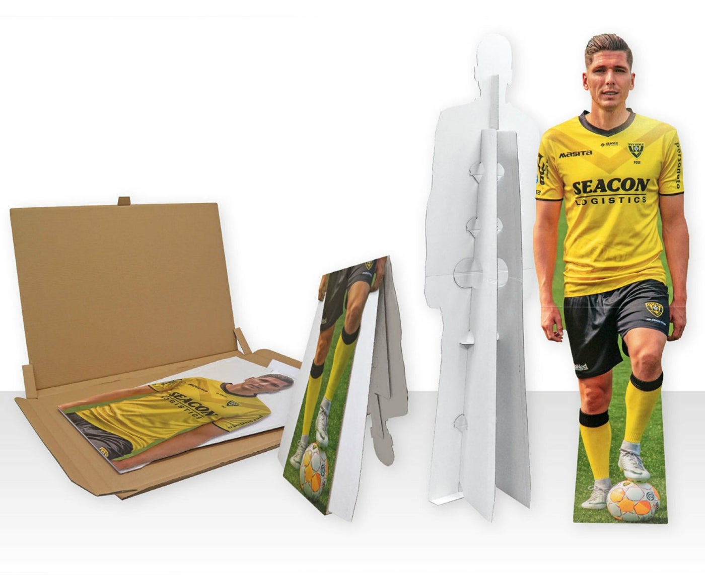 Levensgroot figuur karton Verpakking uniek cadeau Levensgroot figuur karton Verpakking uniek cadeau