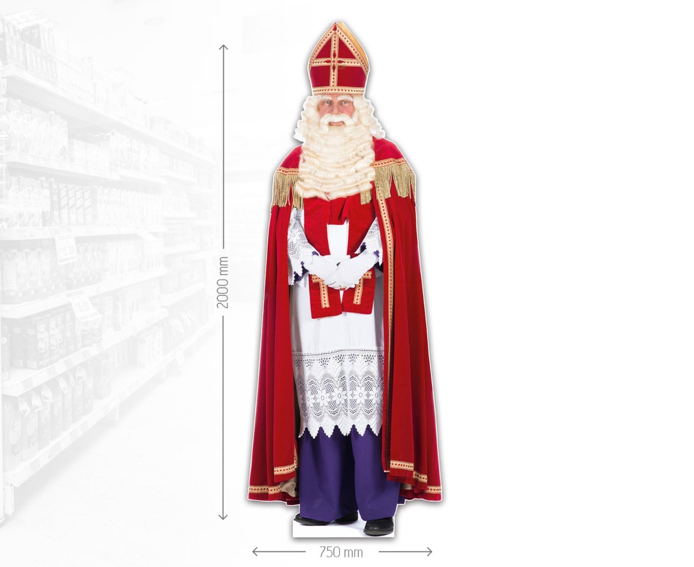 Lifesize cardboard Saint Nicholas Lifesize cardboard Saint Nicholas