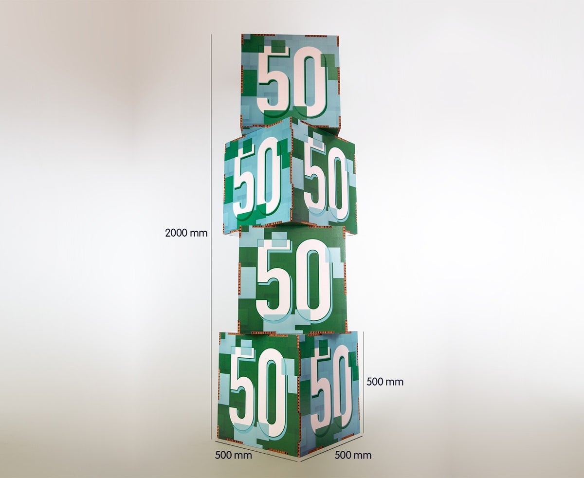 stackable cubes reboard cardboard | set of 4 | 50cm stackable cubes reboard cardboard | set of 4 | 50cm