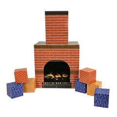 Small cardboard Saint Nicholas chimney | 69 cm