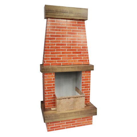 Large cardboard Saint Nicholas fireplace | 180 cm