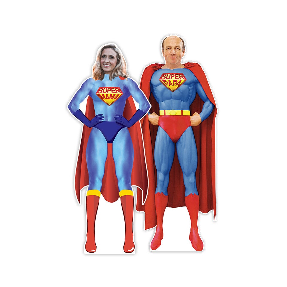 Cardboard superhero figure made by Holbox Shop Direct