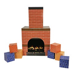 Small cardboard Saint Nicholas chimney | 69 cm